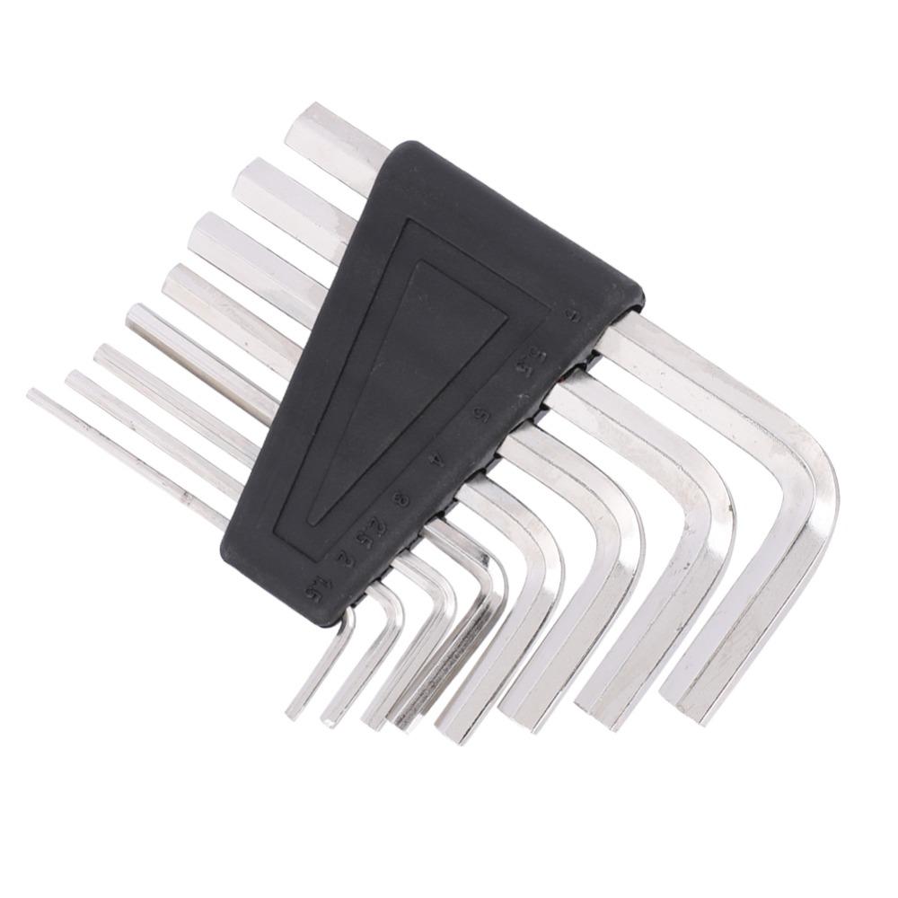 16PCS 1.5-6mm Hex Key Set Silver Hex Wrench Set Allen Key Wrench Set For For instrument repair