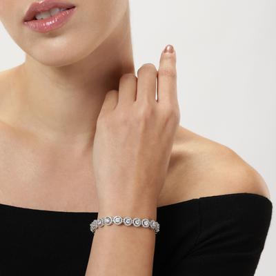 Серебряный браслет с полировкой, серебряные украшения с цирконием, браслет ручной работы, модный женский браслет