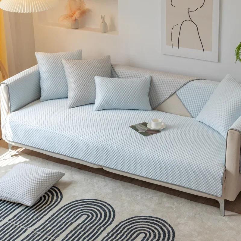 Ice Silk Sofa Cover for Summer Universal Anti Slip and Cool Feeling Living Room and Home Furnishings