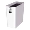 Asvel Lidless Trash Can, Bedroom/Living Room, 9.5L, Leclerc CV Slim, White