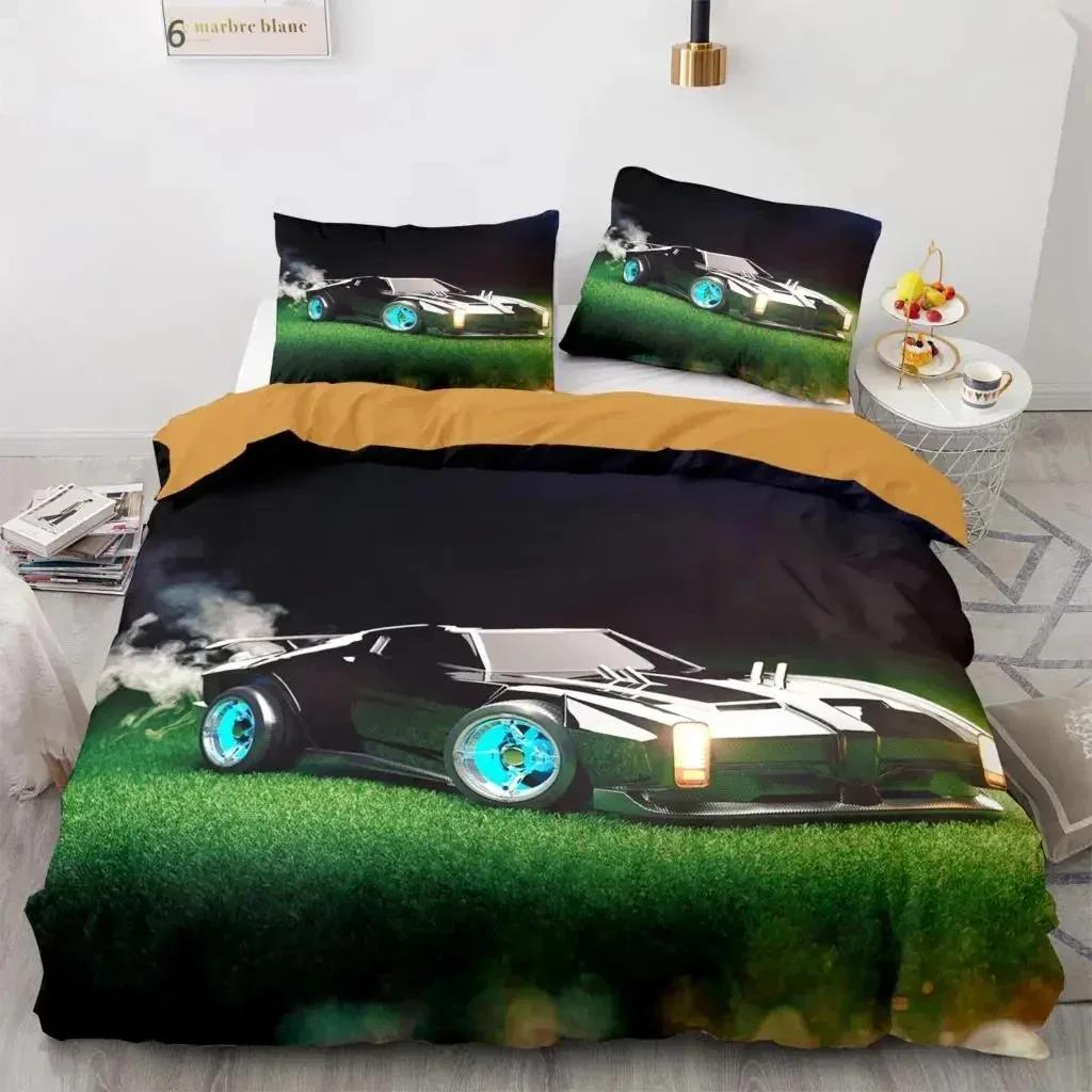 Комплект постельного белья Rocket League Покрывало для односпальной кровати Twin Full Queen King Size Car Комплект постельного белья Rocket League для мальчиков Пододеяльник