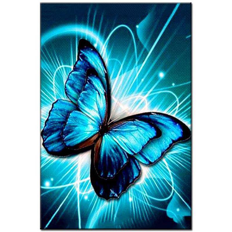 DIY Butterfly 5D Diamond Painting Full Round Drill Cross Stitch Animal Diamond Embroidery Resin Mosaic Wall Art Home Decor Gift