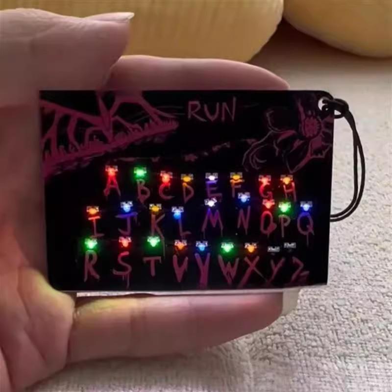 Anime Merchandise Card Light Pendant 26 Letter Light Bag Car Charm for Festival Presents Toy Hobbies Action Figure Accessory
