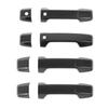 4 Sets Exterior Door Handle Cover Carbon Fiber Style Scratch Resistant ABS Outside Door Handle