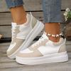 Модные женские кроссовки Весна Новые Корейская версия Кроссовки на толстой подошве Повседневные Увеличивающие рост Спортивная обувь Женские Кожаные кроссовки с низким верхом