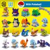 Мини-конструктор Pokemon Генгар Мьюту Иви Снорлакс 3D-модель Фарфетч LBOYU Мини-фигурки из кирпичиков Игрушка с Покеболом