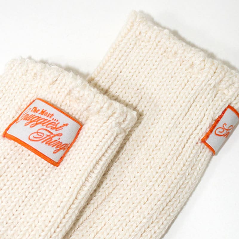 SNUGGIEST Chunky Cotton Winter Knit Socks [Cream Soup]