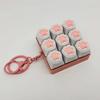 Cat Paw Fidget Keyboard Relief 9-Keys Clicker Keychain Office Keyboard Finger Toy Stress School Travel Decompression