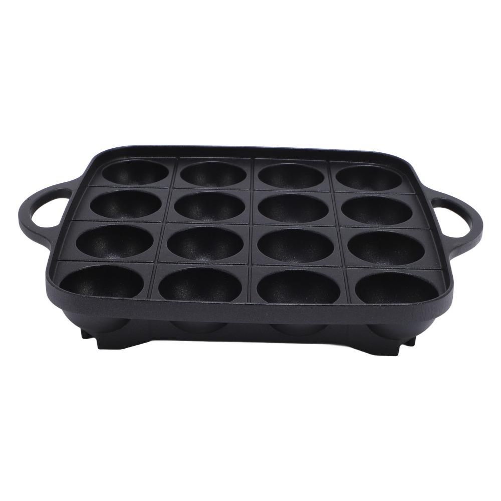 Nonstick Takoyaki Pan Cast Aluminum 16-Hole Cooking Pan Versatile Takoyaki Mold Gas Stove