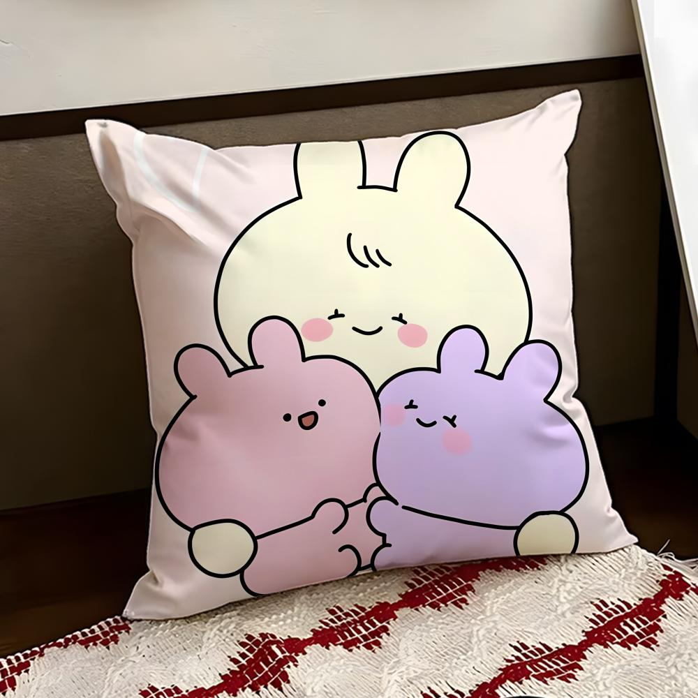Asamimichaan Asleep Cushion Cover Reversible Soft Durable Pillow Cover Home Car MultiScene Use for Daily Comfort