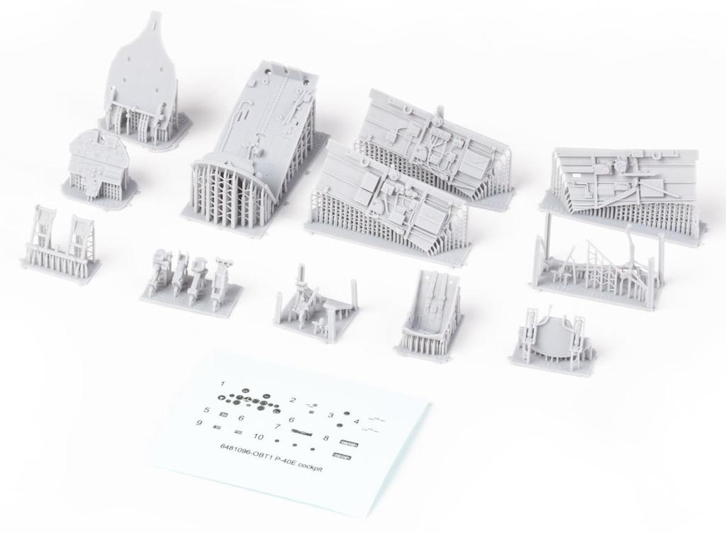 Eduard 1/48 P-40E Cockpit with Late Model Pilot Seat (for Eduard) Plastic Model Parts EDU6481124 (Airplane)