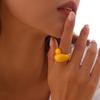 Ingemark Multicolor Resin Water Drop Chunky Rings Women Boho Geometric Open Cuff Finger Rings Y2K Wed Jewelry Party Accessories