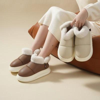 Зимние хлопковые тапочки для женщин Интернет-знаменитости Модные сумки и новые стили для кальмаров и утолщенная наружная хлопковая обувь для женщин в помещении