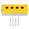 BERM Кнопочный переключатель Пульт управления Коробка Промышленная 4 поста Водонепроницаемая ABS Желтая