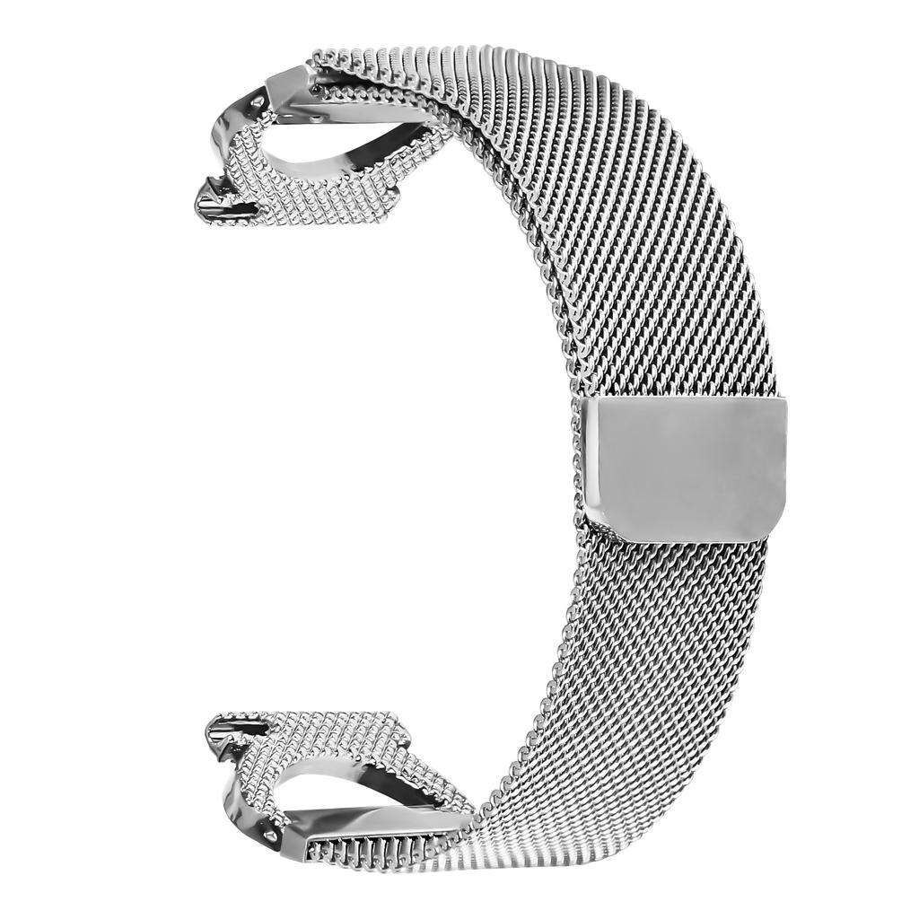 Watch Band for Garmin Vivomove Style/Garminmove Style Milanese Silver Metal Strap Rhinestone Decor