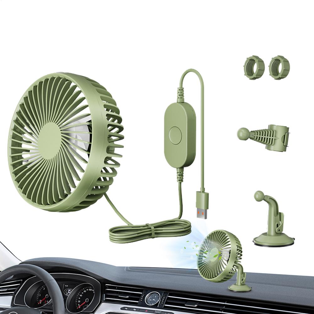 Portable Fan For Car Backseat Car Seat Cooling Fan Powerful Air Cooler With Suction Cup Vehicle Accessories 3 Speeds USB