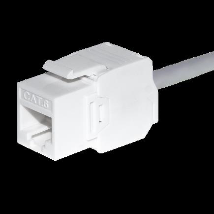 Keystone Jack RJ45 Cat. 5e UTP Module, Toolless Netrack, White