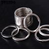 100 шт. простые серебристые брелоки из нержавеющей стали, плоские железные кольца, автомобильные брелоки, брелоки для ключей, самодельные ювелирные изделия, многофункциональные толстые стойкие к ржавчине брелоки