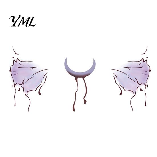 Skin Friendly Temporary Face Art Halloween Tattoo Stickers, Waterproof Scary Makeup Decals for Party, Durable Sweat Proof Stickers Wound Scar