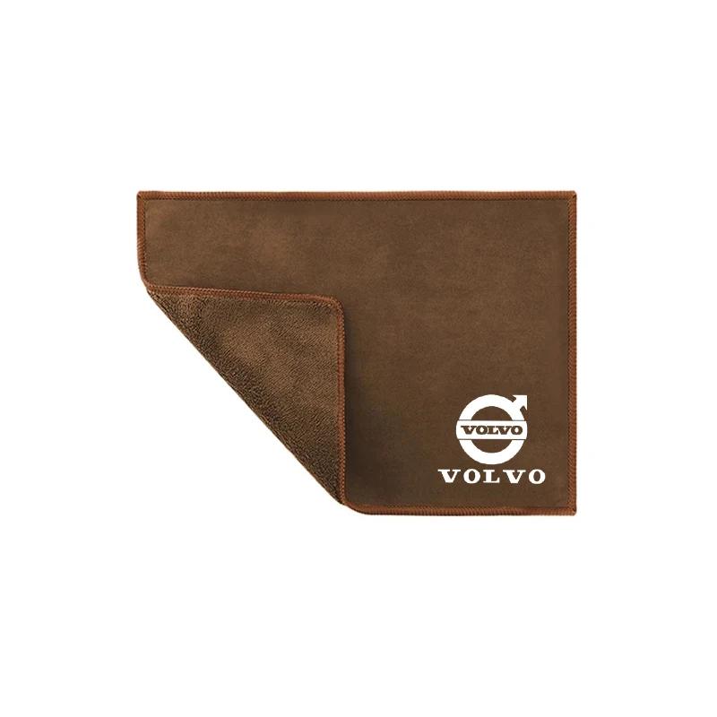 Микрофибровая салфетка с логотипом автомобиля Автомобильные аксессуары для чистки и ухода Для Volvo V90 V60 V40 XC90 S60 C30 XC60 V50 V70 S90 XC40 S80 T6 Olestar
