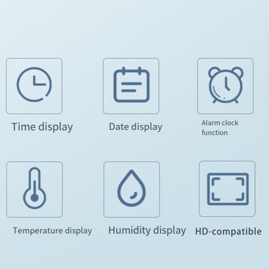 ЖК-цифровой будильник, современный легко читаемый дисплей влажности и температуры, многофункциональный термометр, гигрометр, настольные часы, подарок на день рождения