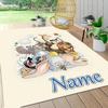 Custom Name Elephant Circus Act Carpet Rug Customizable Soft Washable Anti-Slip Home Living Room Sofa Mats Personalized Rug. 0909388