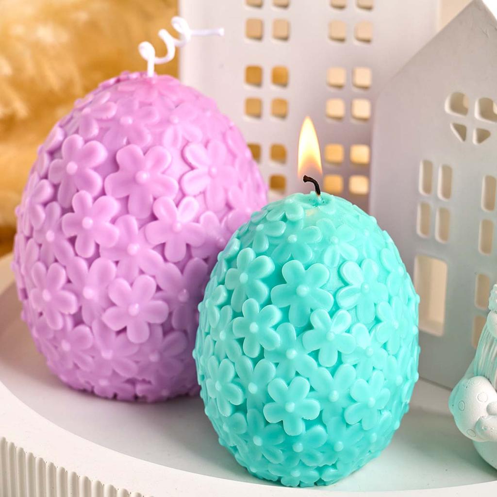 Катерантус Шар Силиконовая Форма для Свечей DIY Пасхальная Резьба Цветок Яйцо Поделка Изготовление Мыла Гипс Смола Формы для Заливки Домашний Декор