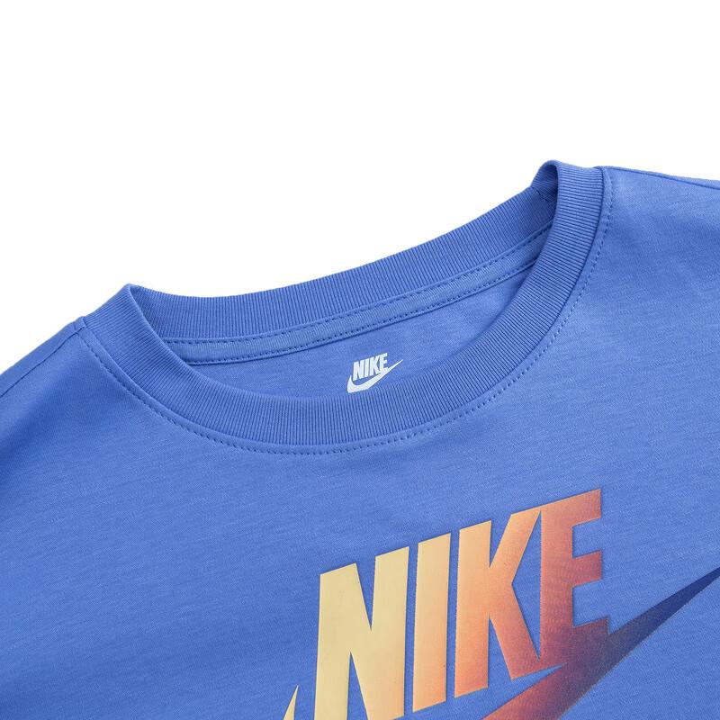 Nike Мальчишеская футболка с длинным рукавом, имитация двух предметов
