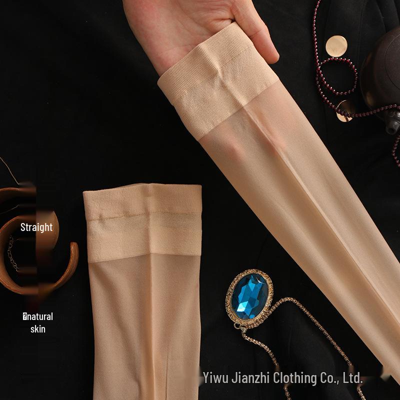 Женские ультратонкие чулки выше колена, которые можно обрезать по размеру, с нескользящей пяткой для красивых ног