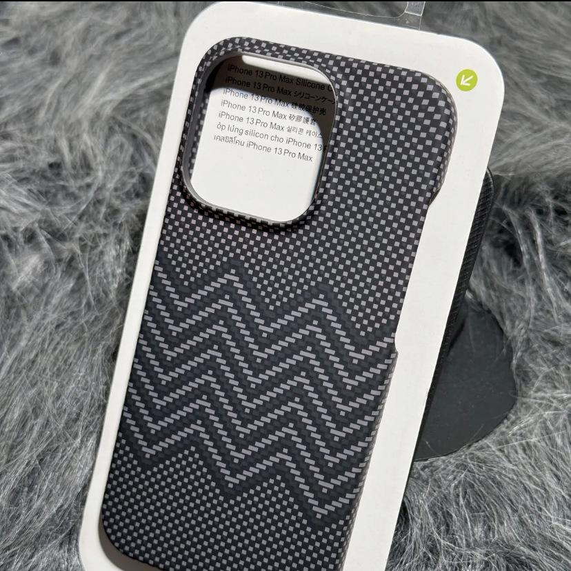 Керамический карбоновый чехол с текстурой кевлара для iPhone 17 Pro Max, защитная накладка Apple 16 с ощущением кожи.