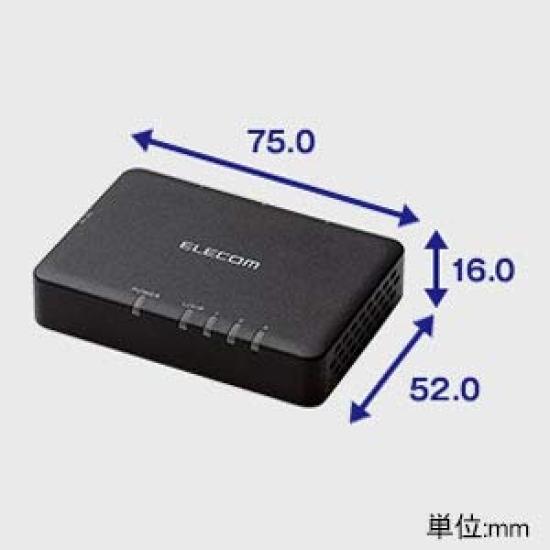 Elecom Коммутационный концентратор Gigabit 3 Port AC Power Supply Small EHC-G03PA-SB