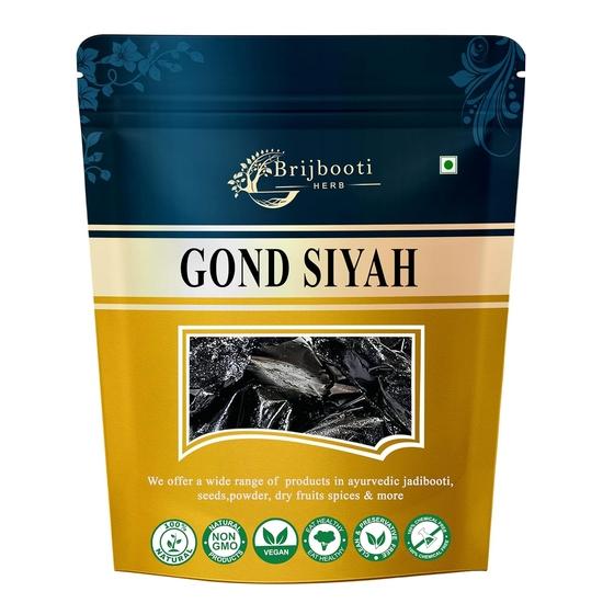 BrijBooti Gond Siyah - Kala Gond - Black Gum For Joint and Back Pain 100 Gr