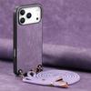 Кожаный чехол-кроссбоди в ретро-стиле для iPhone 17 Pro Max 16 Plus 15 14 13 12 11 17Air 16e с длинным ремешком-шнурком, задняя крышка