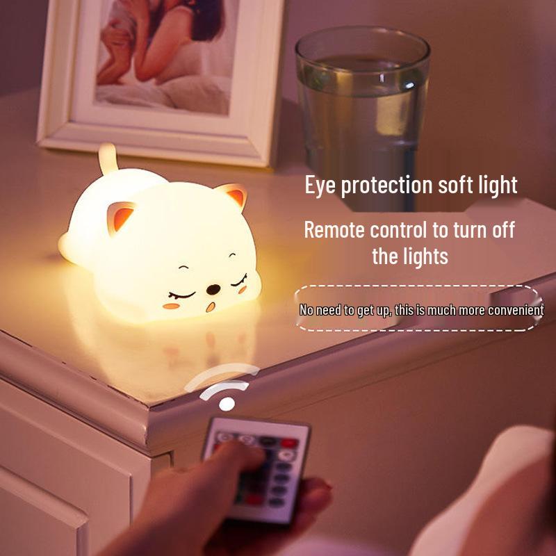 Мягкий силиконовый светодиодный прикроватный ночник: Защита глаз и помощь для сна