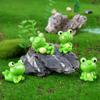 Resin Resin Cute Frog Action Figure Miniatures Animal Frog Car Decoration  Car Accessories