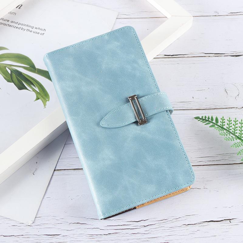 (можно выгравировать логотип) Карманный деловой блокнот формата А6, небольшой кожаный блокнот с пряжкой, студенческий дневник путешествий, справочник, книга записей встреч.