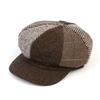 Universal Chemistry Patchwork Herringbone Wool Brown Newsboy Cap