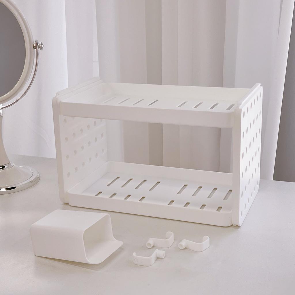 Kawaii Минималистский настольный органайзер для хранения вещей с крючком, держатель для ручек, студенческое общежитие, канцелярские принадлежности, косметика, полка для хранения разных вещей