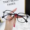 Anti-Blue Light Glasses New  Glasses Frame Polygonal Large Frame Flat Light Mirror Myopia Glasses Frame Tr81220