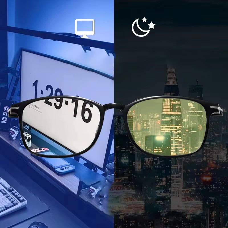 Солнцезащитные очки с квадратной оправой TR90, ультралегкие, ночного видения, анти-синий свет, мужские и женские, универсальные, для активного отдыха