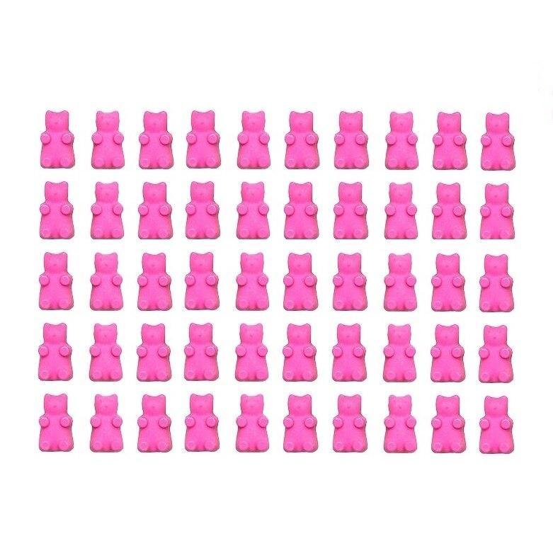 Original Deals Silicone Mold for 50 Haribo Bear Gummy Candy, 18.7 x 13.7 x 1 cm, Pink, Baking DIY