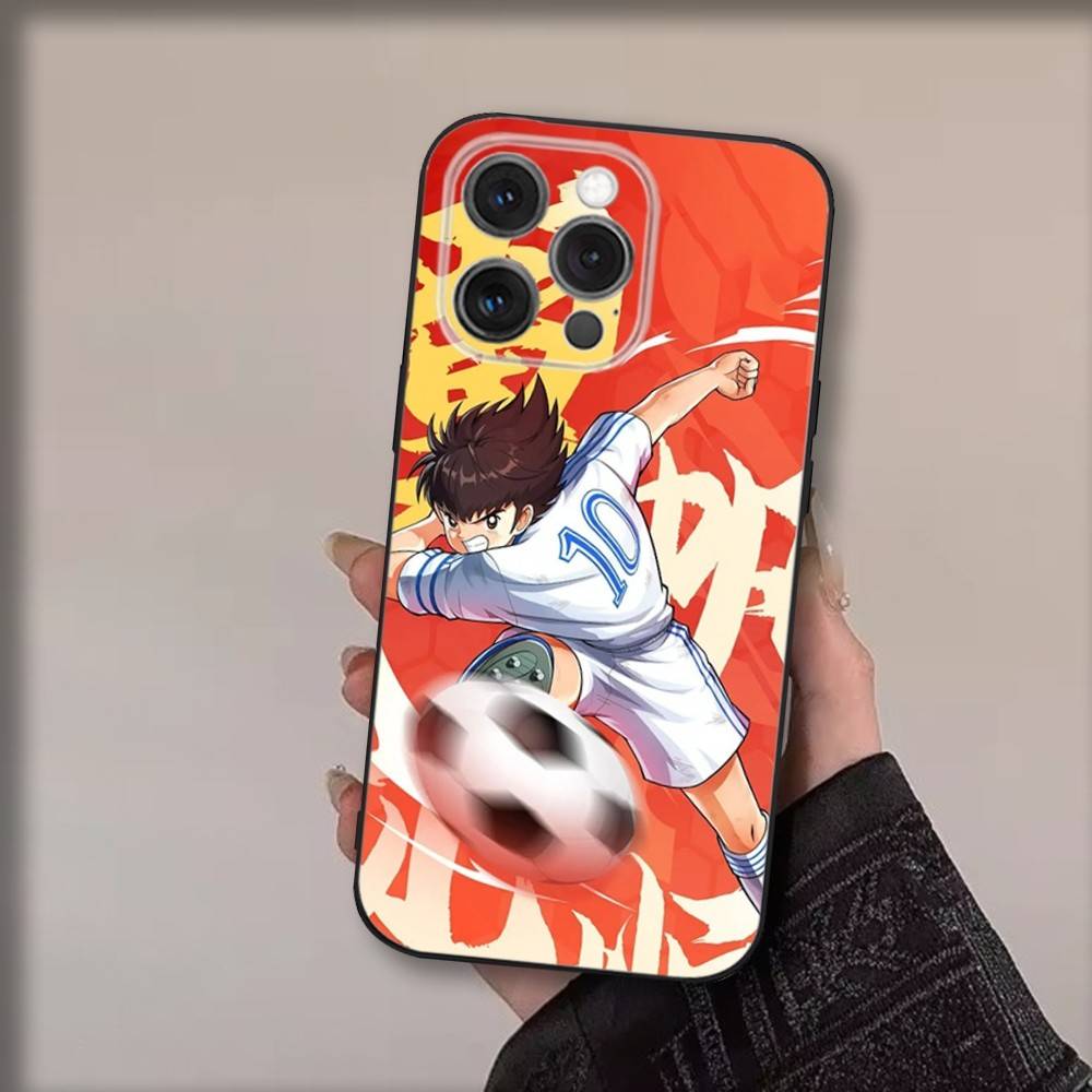 Чехол для телефона с изображением аниме C-Captain T-Tsubasa для iPhone 17,16,15,14,13,12,11,Pro,Max,Plus,Air,X,XS,XR,SE,8,7,Mini, Мягкий Черный Funda