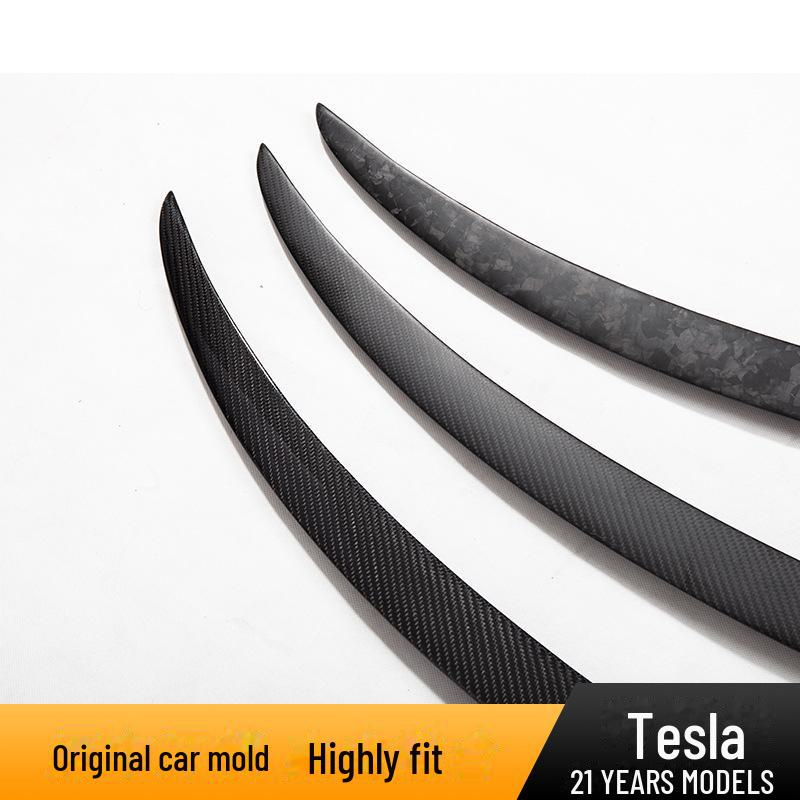 Tesla Model Y Real Carbon Fiber Spoiler - Dry Carbon Modified Tail Wing
