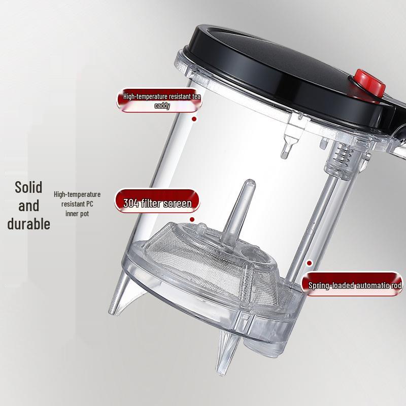 Элегантный стеклянный чайник с съемным, моющимся, термостойким фильтром и подарочной чашкой - Возможность нанесения индивидуального логотипа