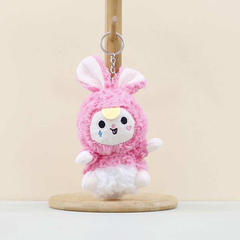 Plush Rabbit Cartoon Toys Keychain Stuffed Dolls Bag Decorations Gifts Kids
