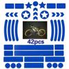 42 шт./набор Светоотражающая наклейка для автомобиля и велосипеда Ночная безопасность Логотип Сетка Полоса Предупреждающая полоса MTB Скутер Шлем Кузов Светоотражающая наклейка
