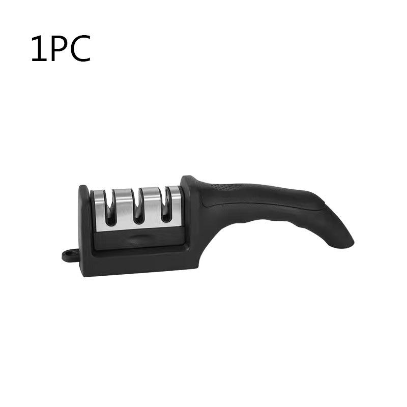Точилка для ножей Whetstone Sharpening Professional Многофункциональная 3-ступенчатая керамическая точилка для кухонных ножей с нескользящей основой