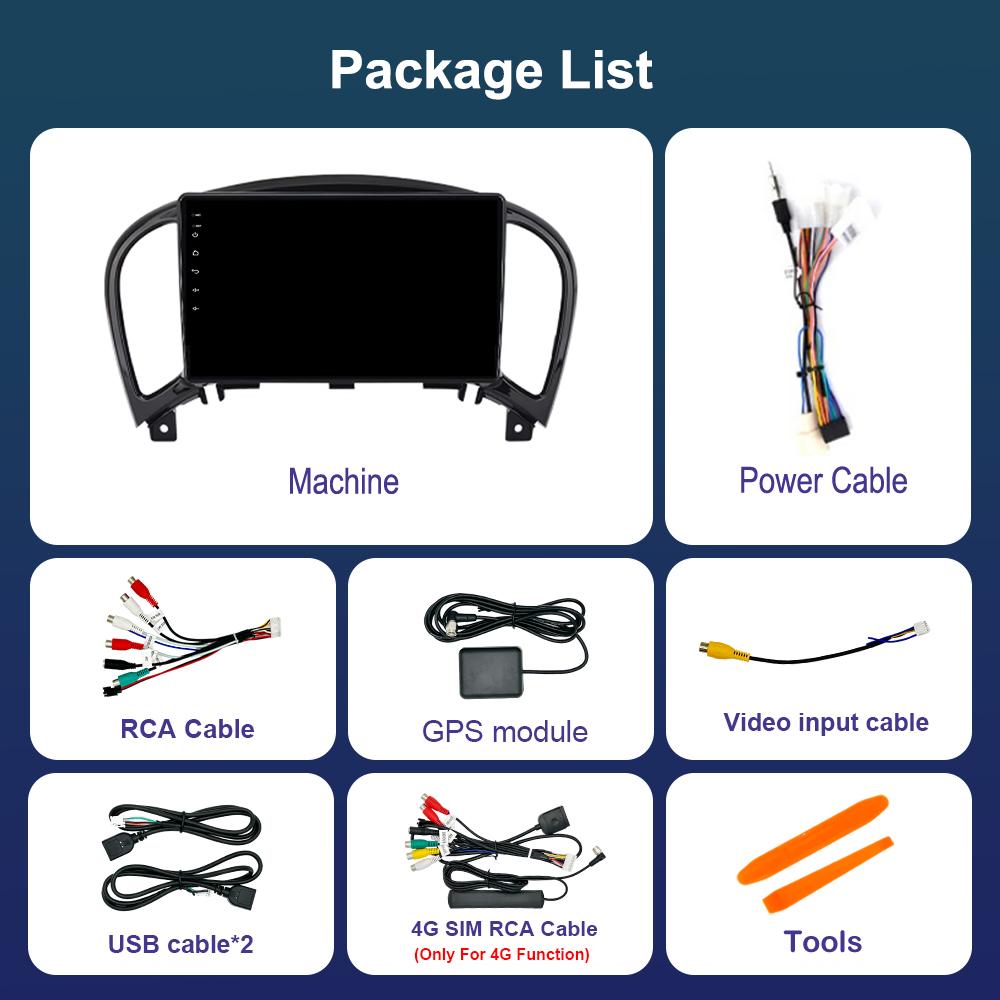 9 '' Car Radio Multimedia Player Android System for Nissan Juke 2010 - 2014 4G Bluetooth Navi GPS IPS Touch Screen DSP Stereo