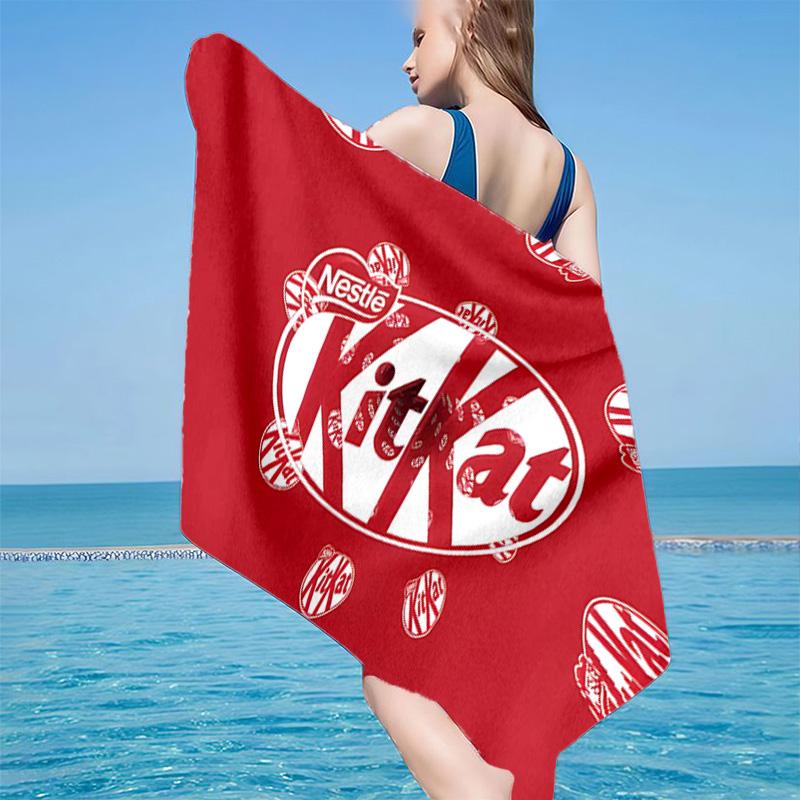 Пляжное полотенце KitKat из микрофибры, мягкое и впитывающее, быстросохнущее, идеально для летних путешествий, незаменимо для пляжа, подарки для бассейна