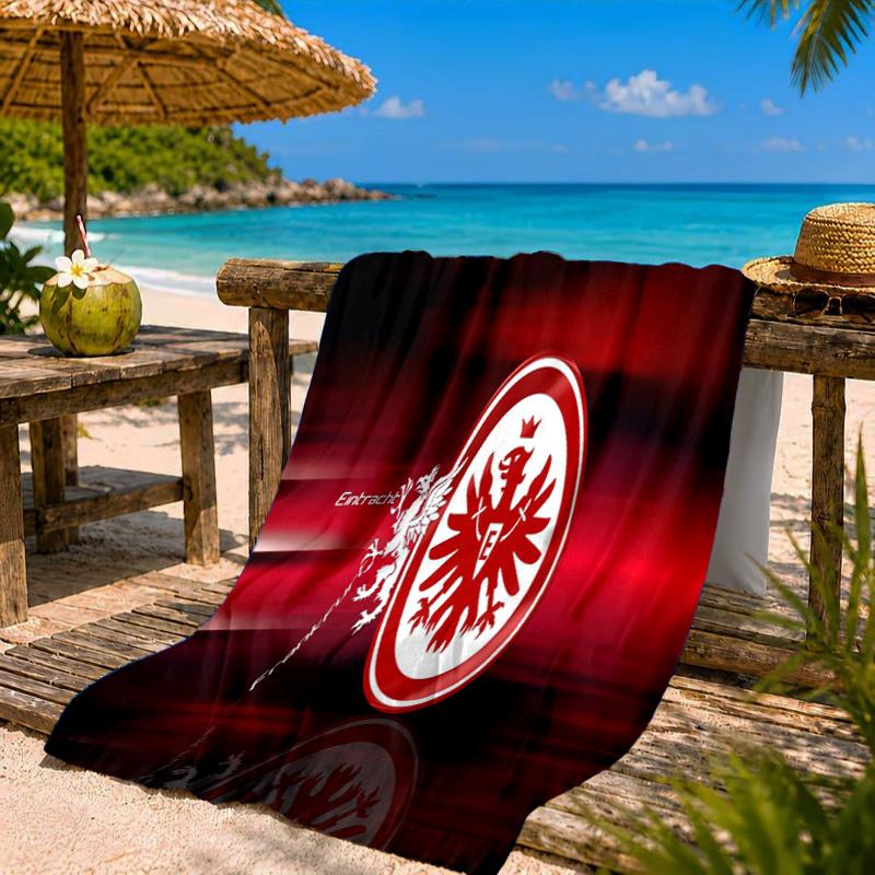 Eintracht FC Crest Beach Towel Microfiber Beach Towel, Lightweight and Quick-Dry, for Summer Travel, Swimming Pool Fan Birthday Gift